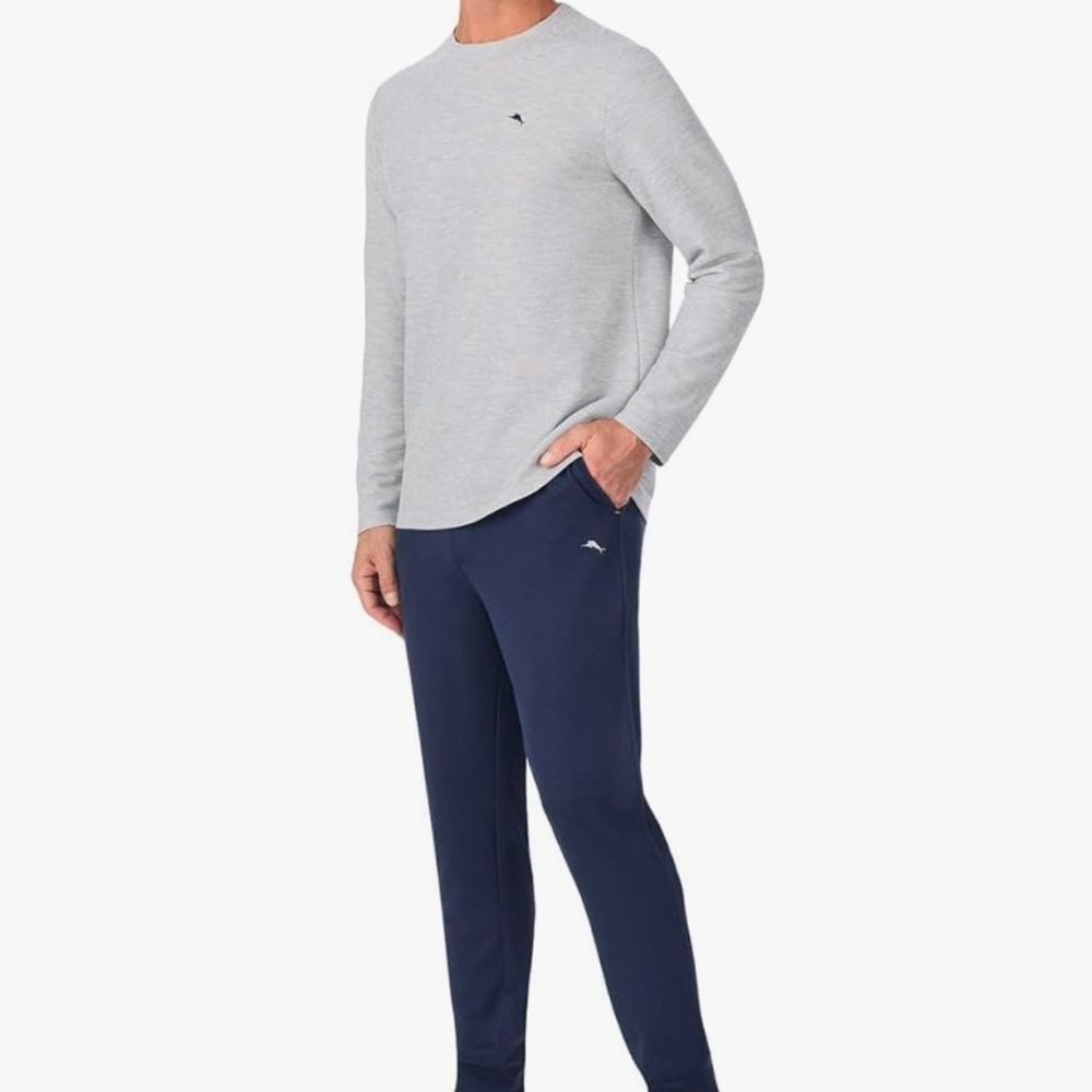Tommy Bahama Men’s 2-piece Relaxed Fit Logo Embroidered Lounge Set